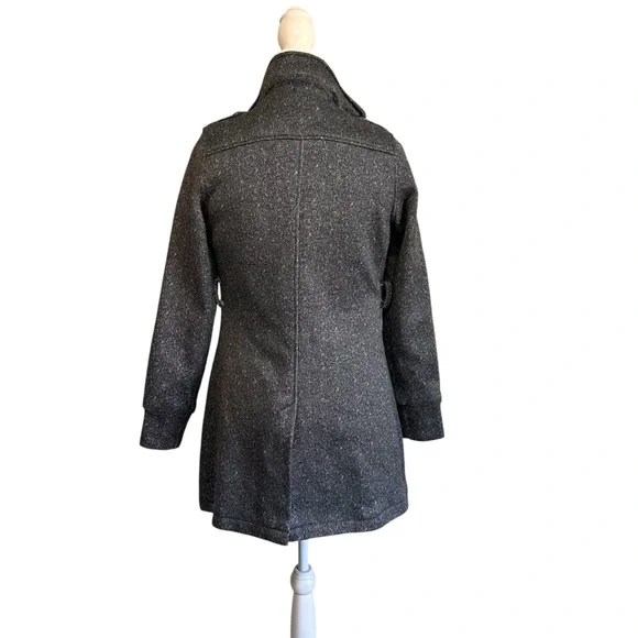 Yoki Women's Gray Warm Cozy Trench Coat Size Small - Picture 2 of 6